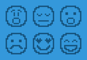 8bit Pixel Art Smiley Faces & Emojis