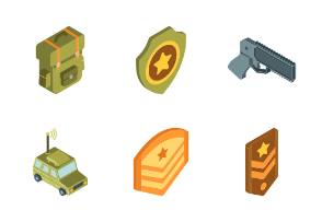 Army And military Flat Isometric