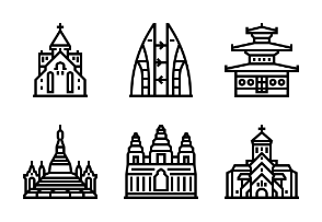 Asian countries landmarks