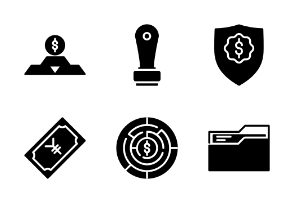 Bank and financial glyph
