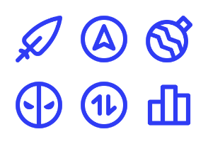 Bold Blue Symbols - Vol 1