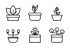 Botanical Pot Line Style