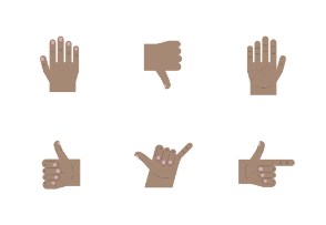 Brown hand gestures