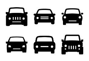 Car Icons - Front Views