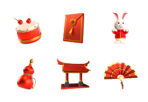 Chinese New Year 3D Illustrations Pack