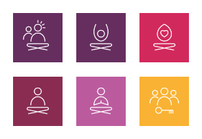 Coloured Yoga Icons
