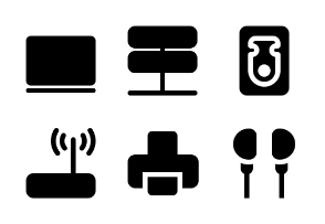 Computer and Hardware (Glyph)