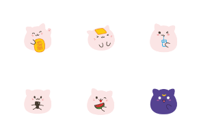 Cute Kawaii Emoji Cats