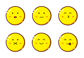 Cute Yellow Emoji