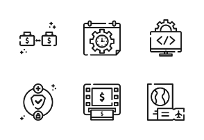 Digital Nomad With Outline Iconset