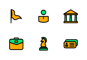 Filled line Busines and Finance Iconset