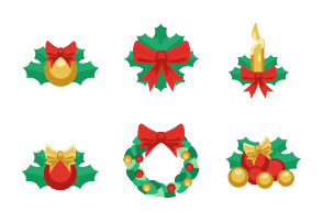 Flat Christmas Ornaments