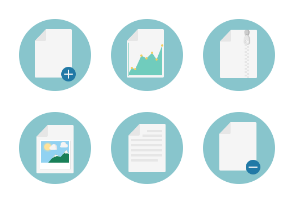 Flat files icons