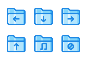 Folders (Filled Line)