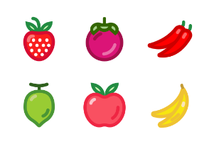 Fruits simple colouring