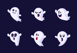 Halloween Ghosts - Emoji set