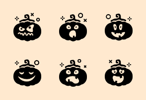 Halloween Pumpkins - Emoji set vol.4