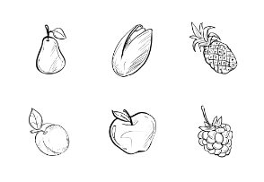Hand Drawn Fruits
