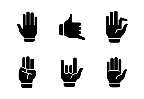 Hand Gesture and Finger Action (Glyph)