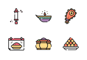 India With Outline And Color Iconset
