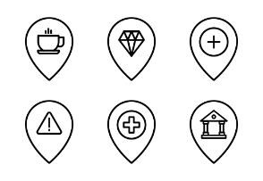 Linicons: Map Pins