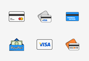 Major Credit Cards - Colored