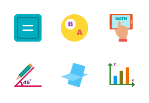 Math Symbols Flat Colorful