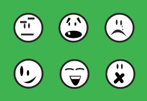 Monochrome Emoji Faces
