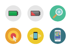 Multimedia and communication flat icons SVG