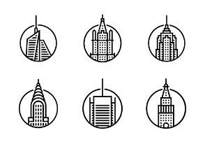New York Buildings outline