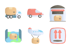 Package Delivery - Flat Gradient pack