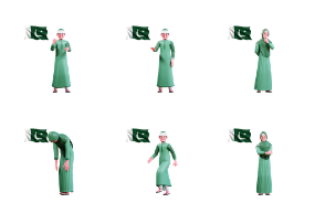 pakistan day, pakistan, people, Eid Al-Fitr, 3D illustration