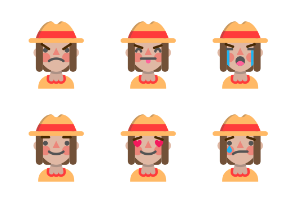 Scarecrow emoji faces