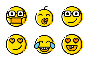 Smashicons Emoticons - Yellow - Vol 4