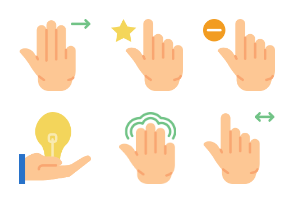 Smashicons Hand Gestures - Flat - Vol 3