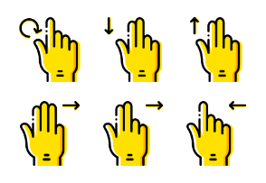 Smashicons Hand Gestures - Yellow - Vol 4