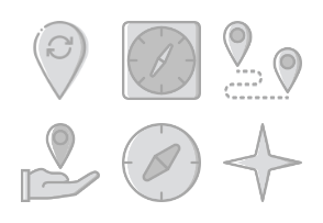 Smashicons Pins & Locations - Greyscale - Vol 2