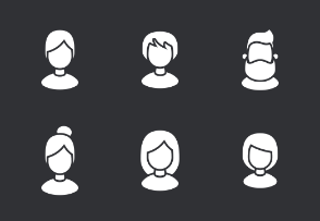 User profile pictures in glyph style