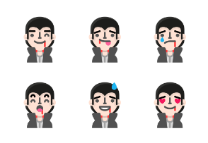 Vampire emoji faces